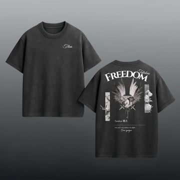 Black Shirt/White Print / S
