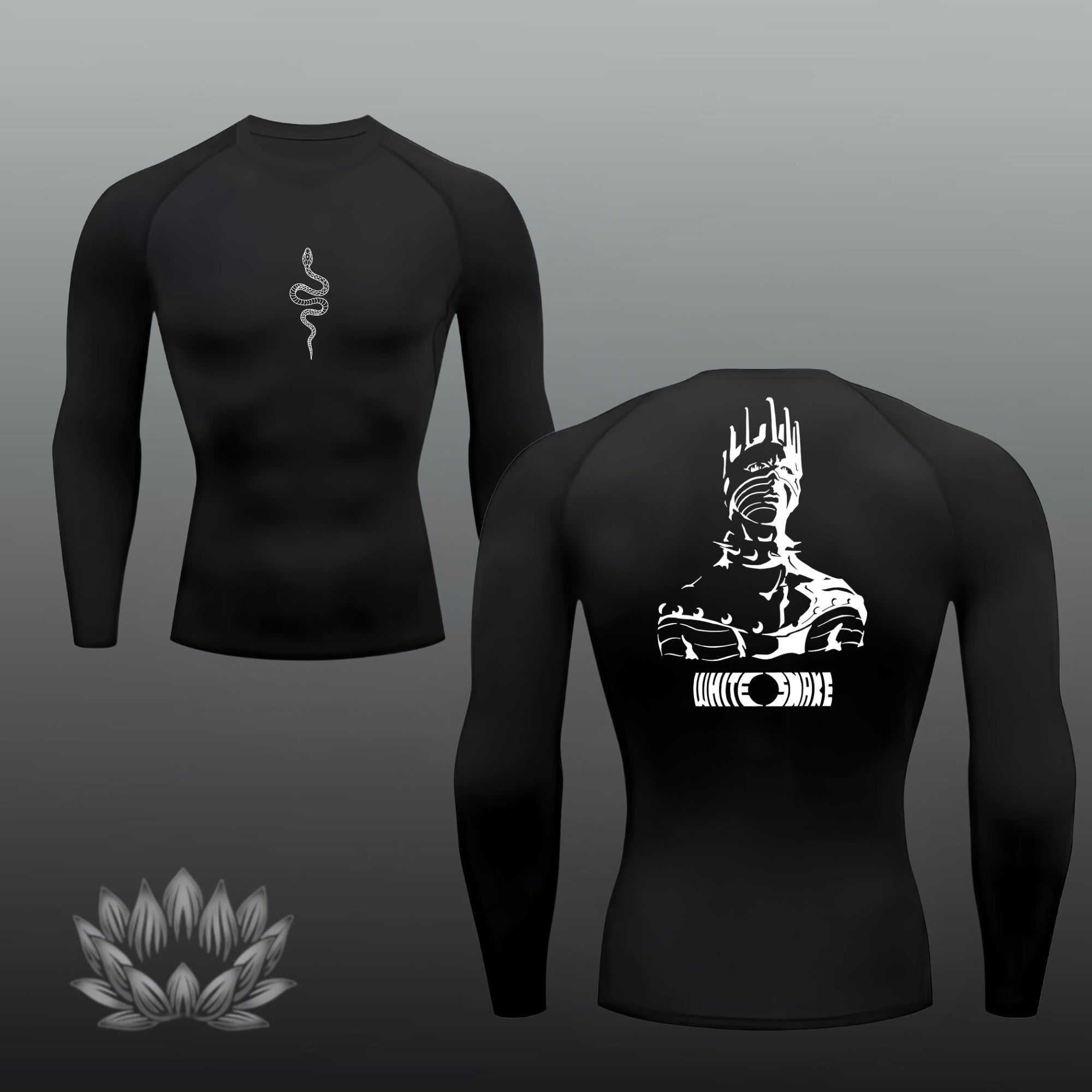 White Snake Compression Shirt (Long)