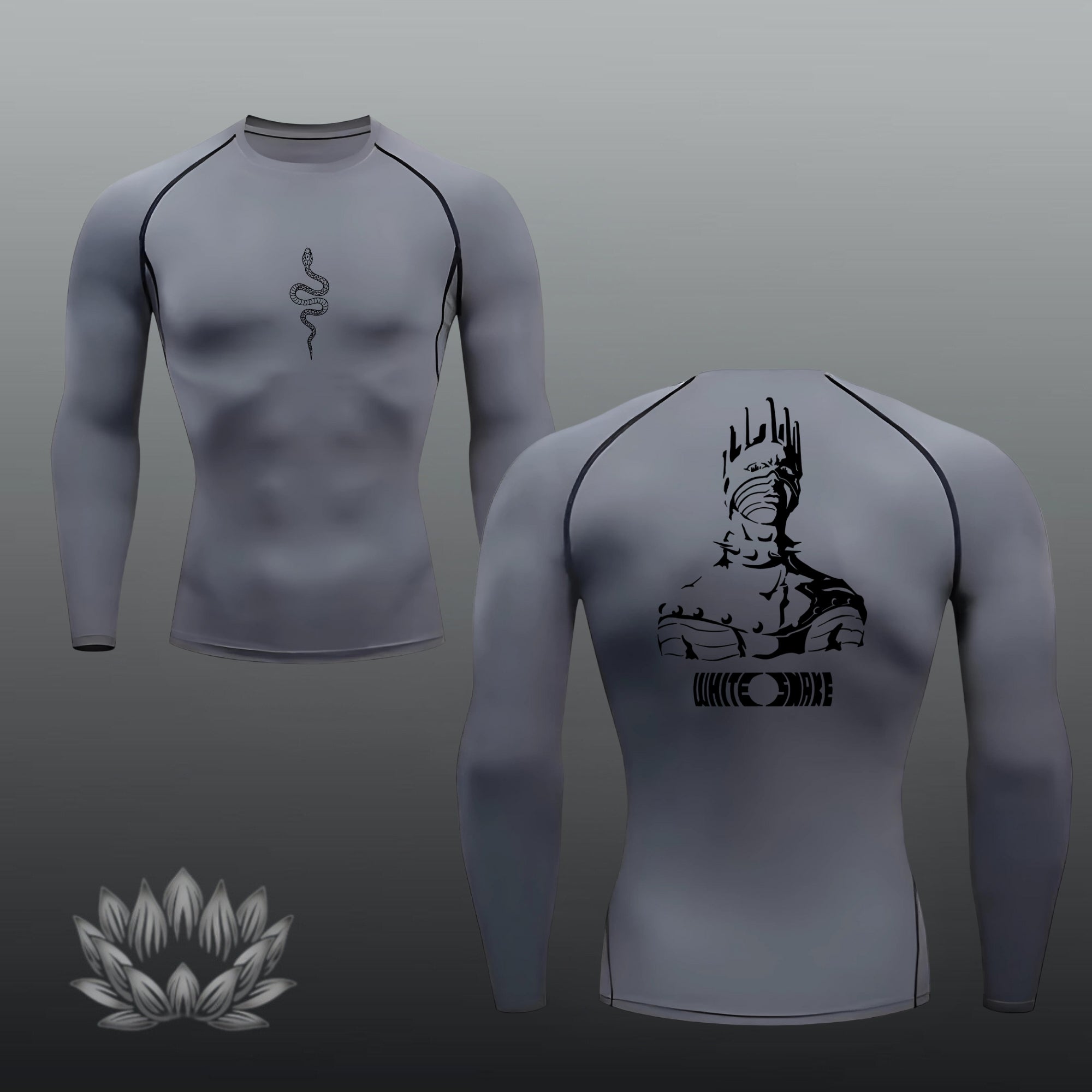 White Snake Compression Shirt (Long)
