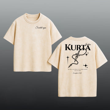Cream White Shirt/Black Print / S