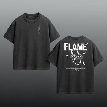 Black Shirt/White Print / S