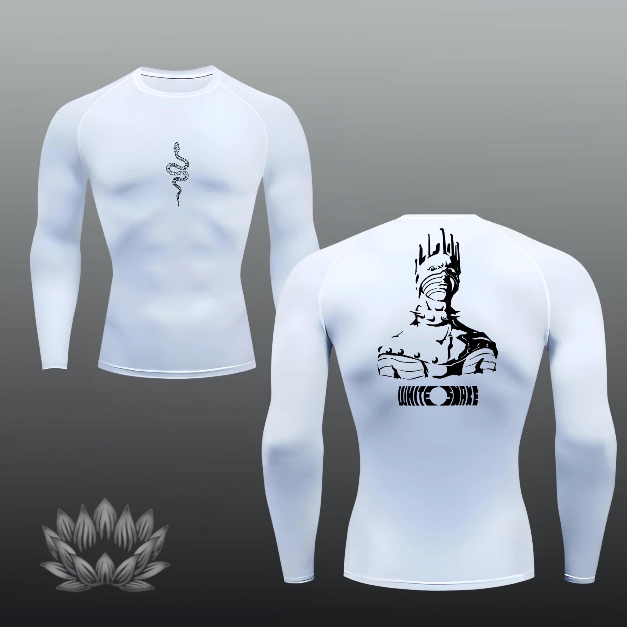 White Snake Compression Shirt (Long)